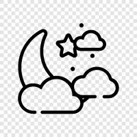 night sky, clouds, meteorology, astronomy icon svg