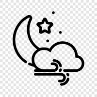 Night, Evening, Skies, Clouds icon svg