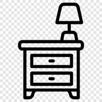 nightstand, dressing table, bedside table icon svg