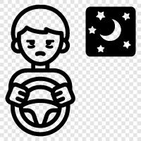 nighttime, car, driving, scenery icon svg