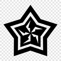 Ninja Stern, Wurfstern, shuriken, Stern symbol