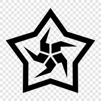 Ninja Stern, shuriken, Wurfsterne, Ninja Wurfsterne symbol