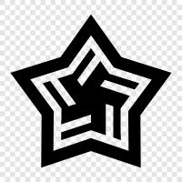 Ninja Sterne, shuriken, Wurfsterne, Waffen symbol