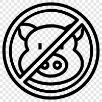 No Beef, No Lamb, No Poultry, No Foie Gras icon svg