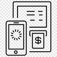 no card, pay with your phone, phone, cardless icon svg