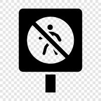 no cars, no pollution, no accidents, no pedestrian icon svg