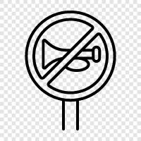 no noise, no shouting, no bells, no honking icon svg