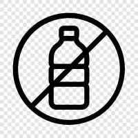 no plastic, reusable, reduce, recycle icon svg