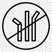 no plastic straws, plastic free, sustainable, ecofriendly icon svg