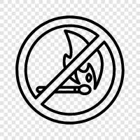 no smoke, no heat, no sparks, no embers icon svg