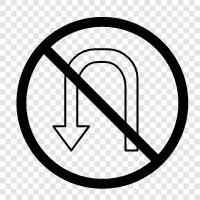 no uturns, no uturn icon svg