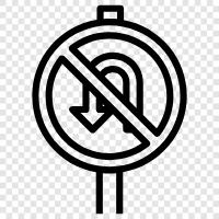 No UTurns, No UTurns in Washington, No U Turn icon svg