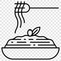 Nudeln, Spaghetti, Makkaroni, Fettuccine symbol