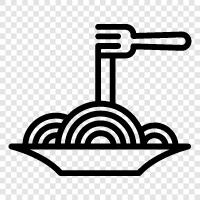 Nudeln, Italienisch, Essen, Spaghetti symbol