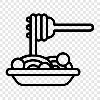 noodles, pasta, sauce, marinara icon svg