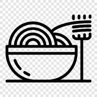 noodles, noodle soup, noodle salad, noodle bar icon svg