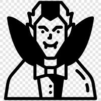 Nosferatu, Dracula, undead, bloodsucking icon svg