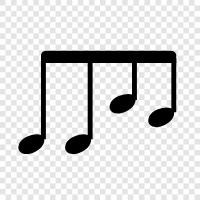 Note, Melody, Score, Song icon svg