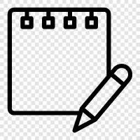 note taking, note taker, note taking app, note taking software icon svg