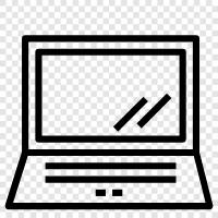 notebook, computer, laptop computer, ultrabook icon svg