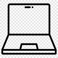 notebook, laptop computer, laptop battery, laptop charger icon svg