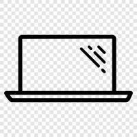 notebook, computer, laptop computer, portable computer icon svg