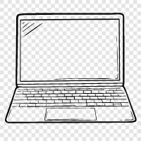 notebook, laptop computer, laptop, portable computer icon svg