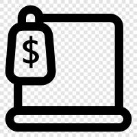 notebook, laptop computer, computer on a book, laptop computer price icon svg