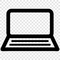 notebook, computer, laptop computer, computer hardware icon svg