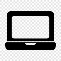 Notebook, Computer, LaptopComputer, tragbarer Computer symbol