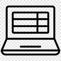 notebook, computer, laptop computer, computer notebook icon svg