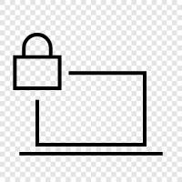 NotebookSicherheit, LaptopLock, LaptopSicherheit, NotebookLock symbol
