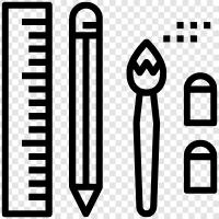 notebooks, pens, pencils, paper icon svg