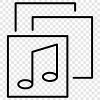 notes, notation, music, acoustics icon svg
