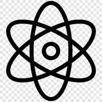 nuclear, nucleus, electron, positron icon svg