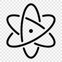 nucleus, electron, proton, neutron icon svg