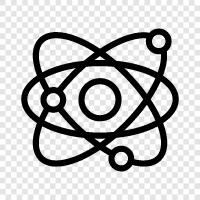 nucleus, electron, proton, neutron icon svg