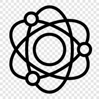 nucleus, electron, atomicity, isotope icon svg