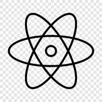 Ядро, электрон, протон, атомизм Значок svg