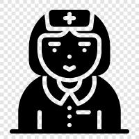 nurse care, registered nurse, nursing, nurse practitioner icon svg