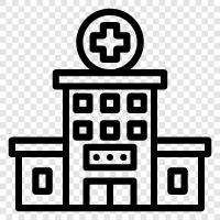Nursing Home, Rehabilitation, Psychiatry, Cardiology icon svg