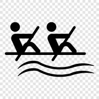 oars, rowing machine, rowing coach, rowers icon svg