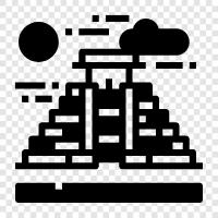 observatory, Mayan, chichen itza icon svg