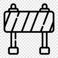 Behinderung, Barriere, Blockade, Straßenblockade symbol