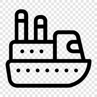 ocean, cargo, maritime, vessel icon svg