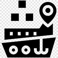 ocean, travel, sailing, cargo icon svg