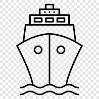 ocean, sails, water, cargo icon svg