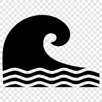 ocean, surfing, crashing, breaking icon svg