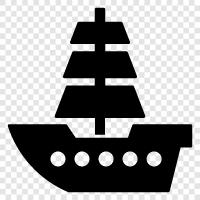 ocean, sailing, travel, Ship icon svg