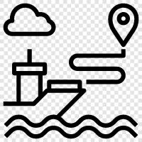 ocean route, shipping route, maritime route, maritime trade icon svg